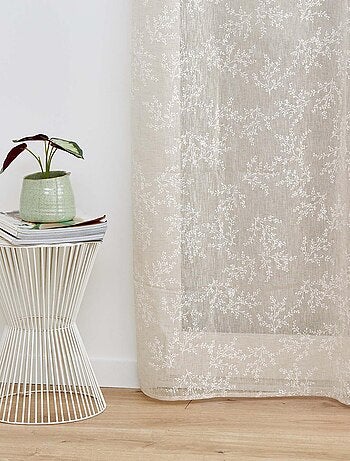 Voilage Vintage fleurs brodées