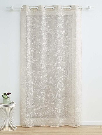 Voilage Vintage fleurs brodées