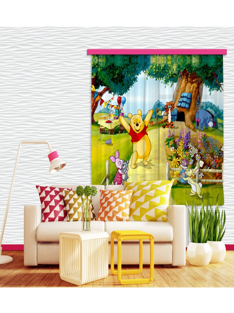 Voilage Winnie l'Ourson Jardin Disney Multicolore - Kiabi