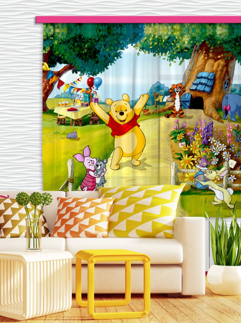 Voilage Winnie l'Ourson Jardin Disney Multicolore - Kiabi