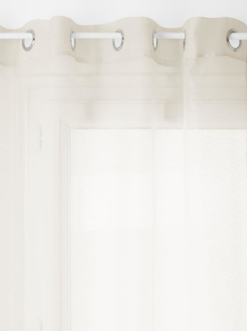 Voilages - Atmosphera - 100% Polyester Beige chiné - Kiabi