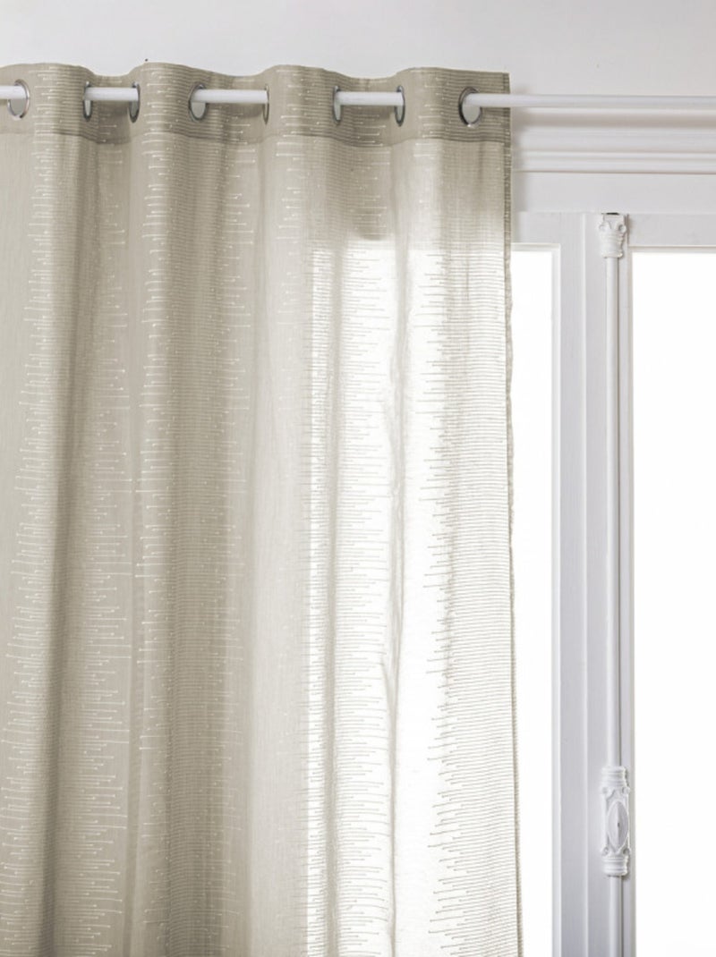 Voilages - Atmosphera - 100% Polyester Beige chiné - Kiabi