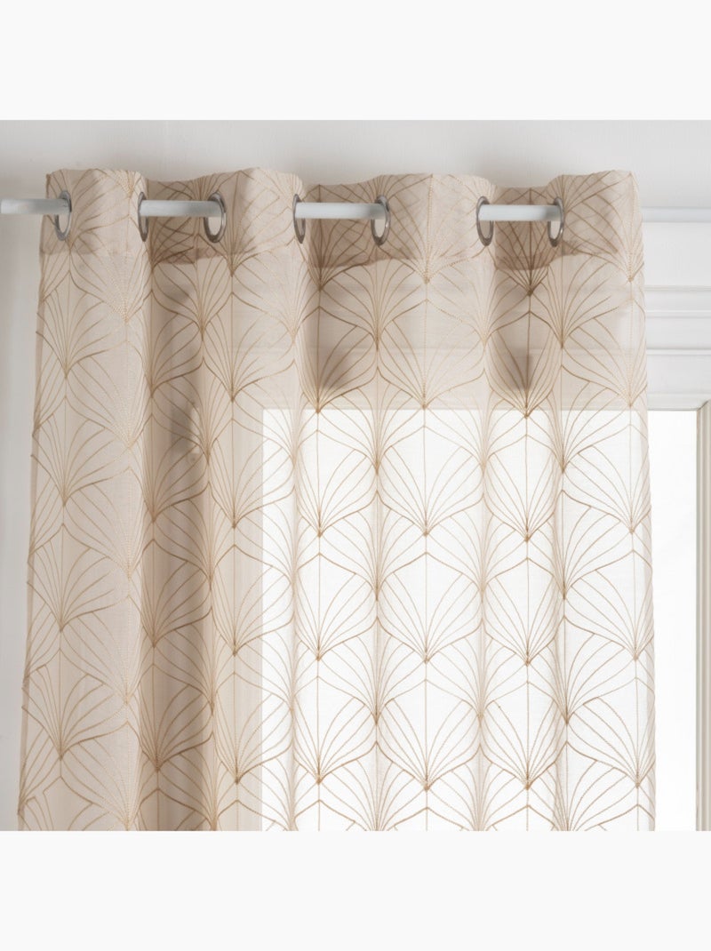 Voilages - Atmosphera - 100% Polyester Beige clair - Kiabi