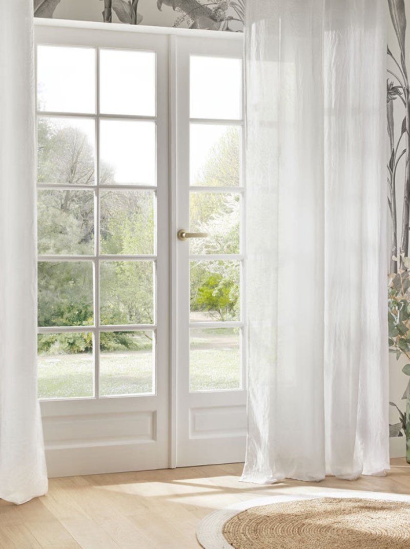 Voilages - Atmosphera - 100% Polyester Beige coquille - Kiabi