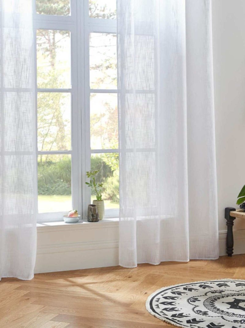 Voilages - Atmosphera - 100% Polyester Blanc - Kiabi