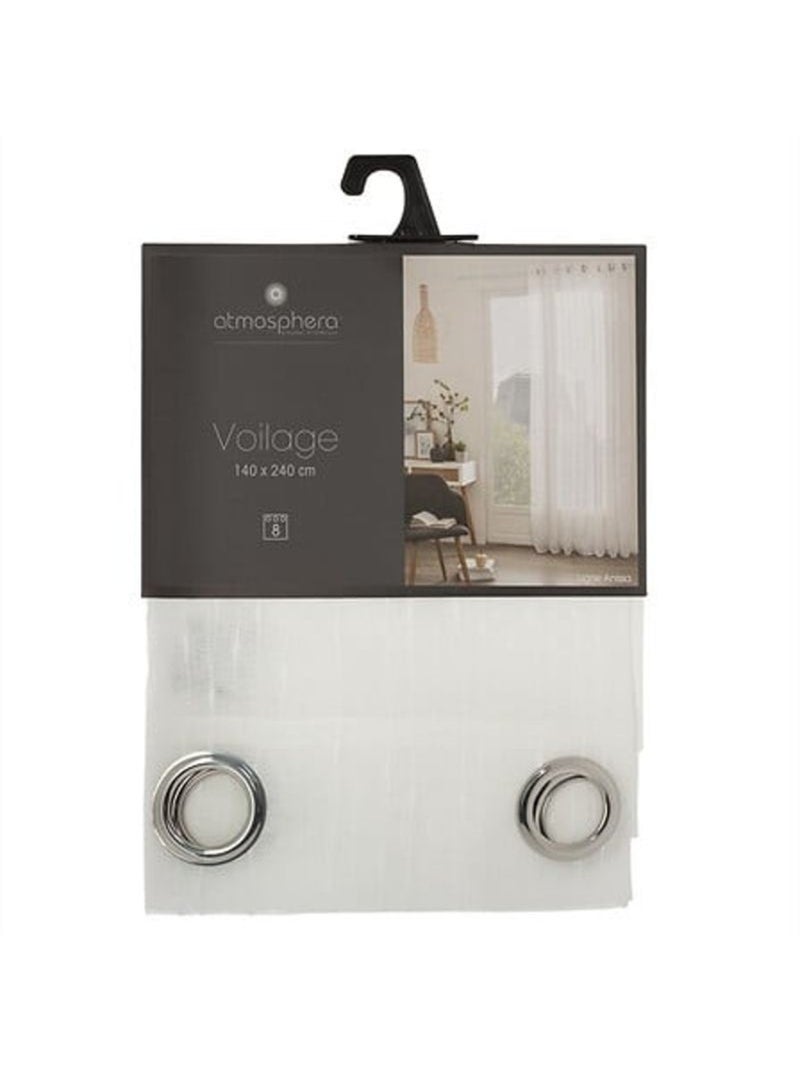 Voilages - Atmosphera - 100% Polyester Blanc - Kiabi