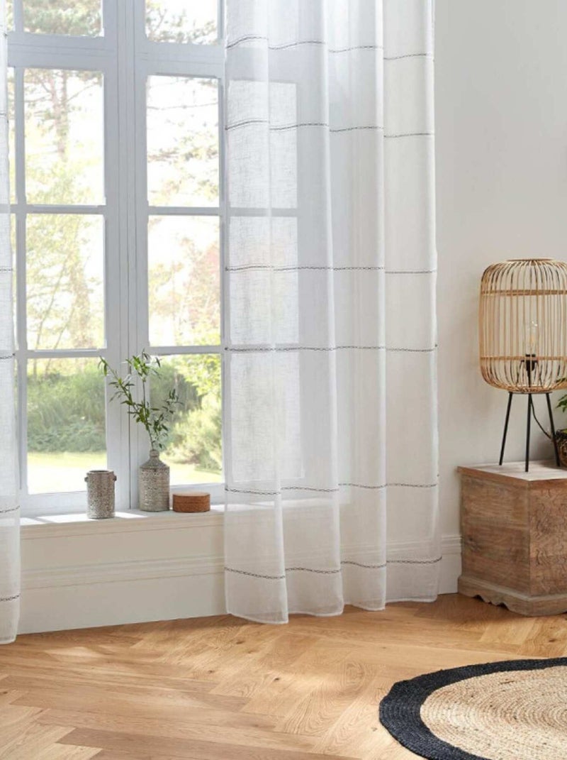 Voilages - Atmosphera - 100% Polyester Blanc - Kiabi