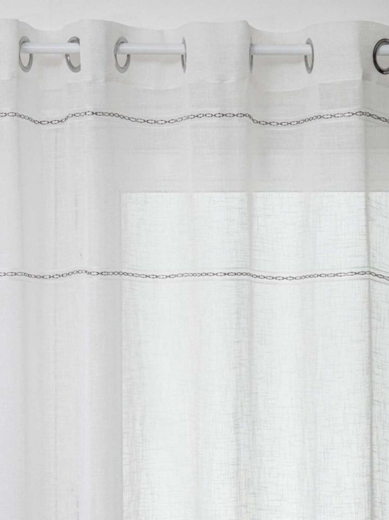 Voilages - Atmosphera - 100% Polyester Blanc - Kiabi
