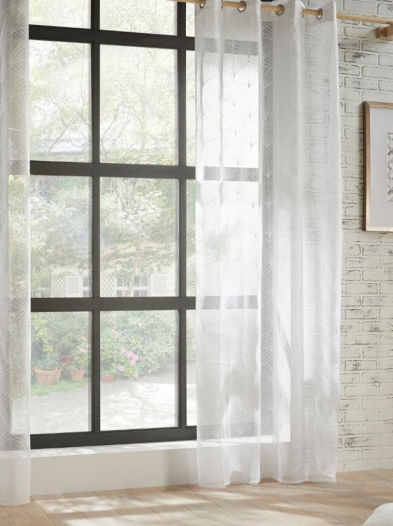 Voilages - Atmosphera - 100% Polyester Blanc - Kiabi