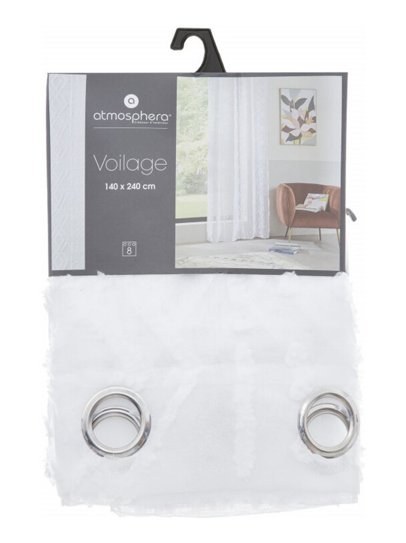 Voilages - Atmosphera - 100% Polyester Blanc - Kiabi