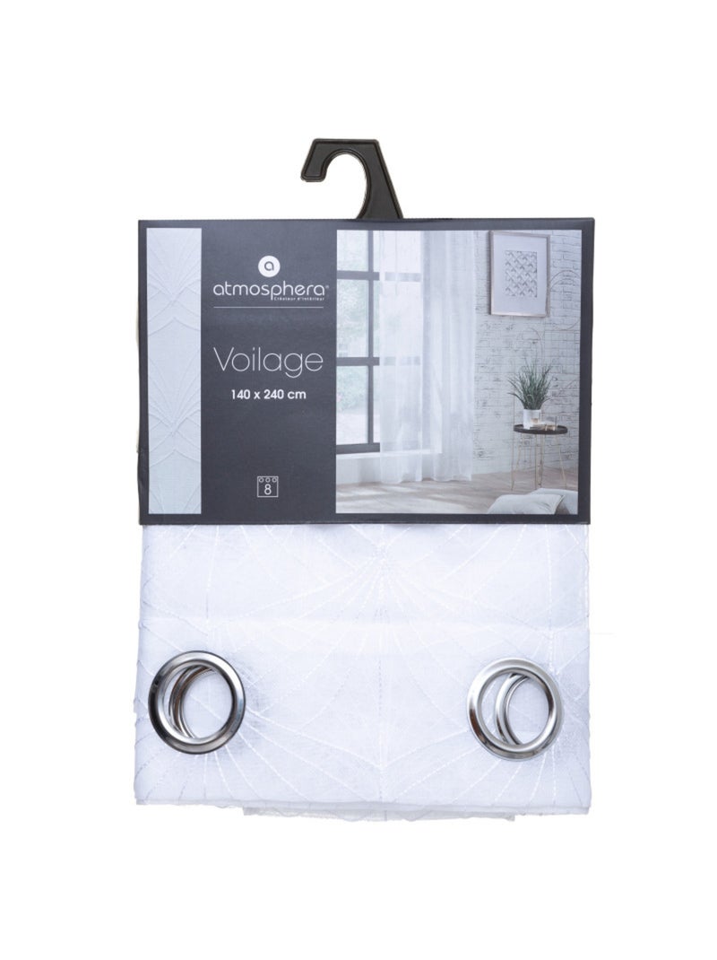 Voilages - Atmosphera - 100% Polyester Blanc - Kiabi