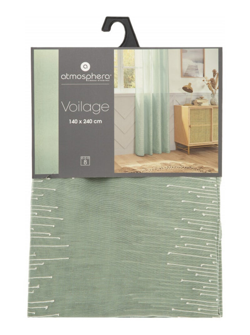 Voilages - Atmosphera - 100% Polyester Bleu céladon - Kiabi
