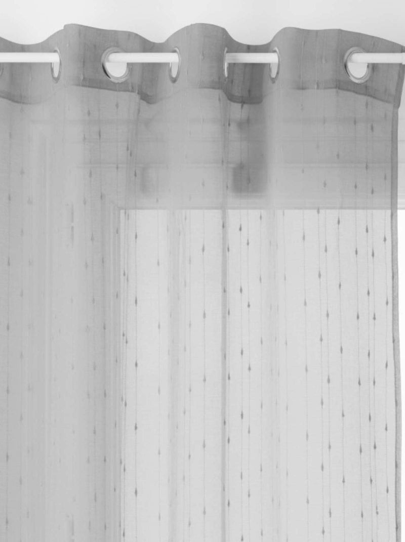 Voilages - Atmosphera - 100% Polyester Gris - Kiabi