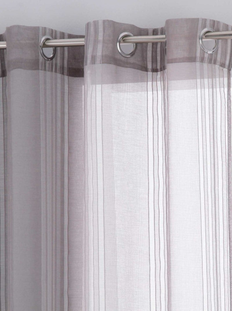 Voilages - Atmosphera - 100% Polyester Gris - Kiabi