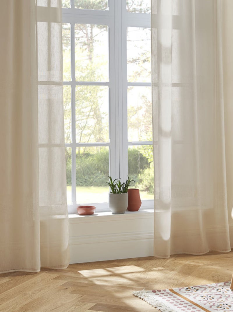 Voilages - Atmosphera - 100% Polyester Gris - Kiabi