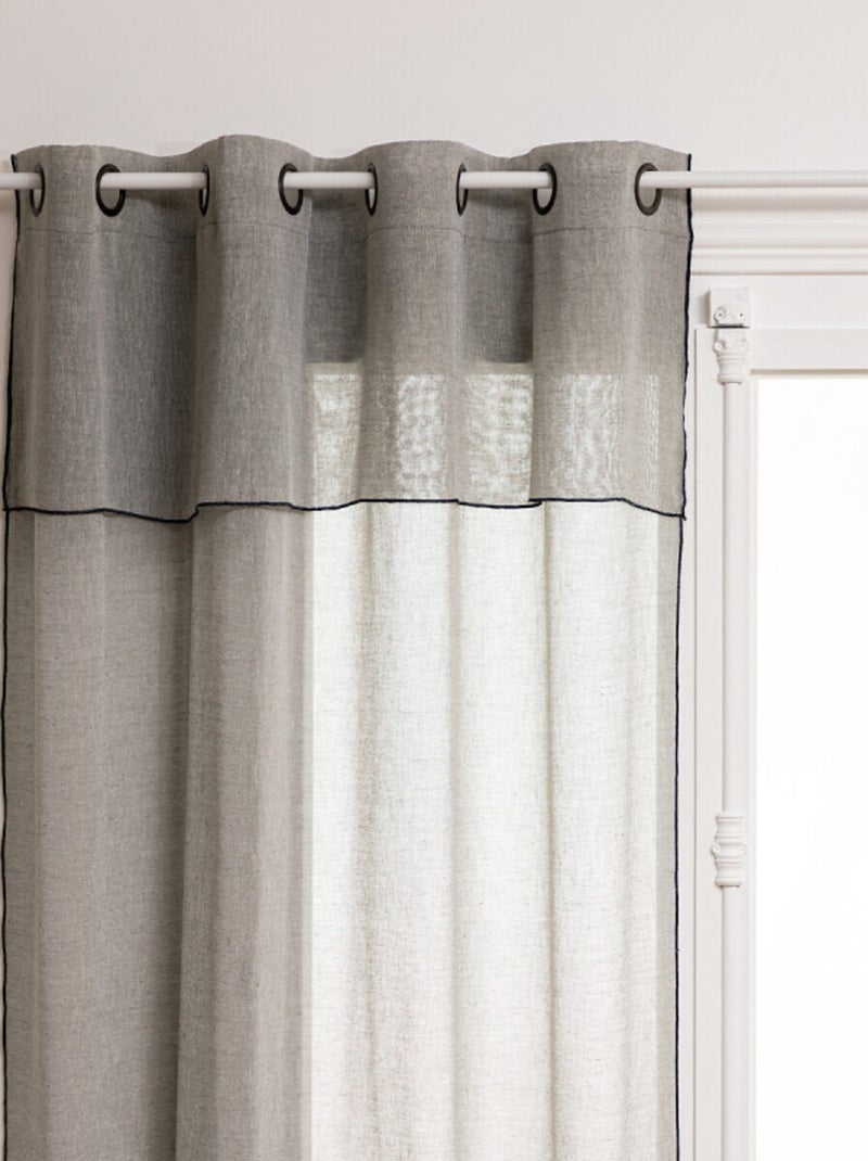 Voilages - Atmosphera - 100% Polyester Gris - Kiabi