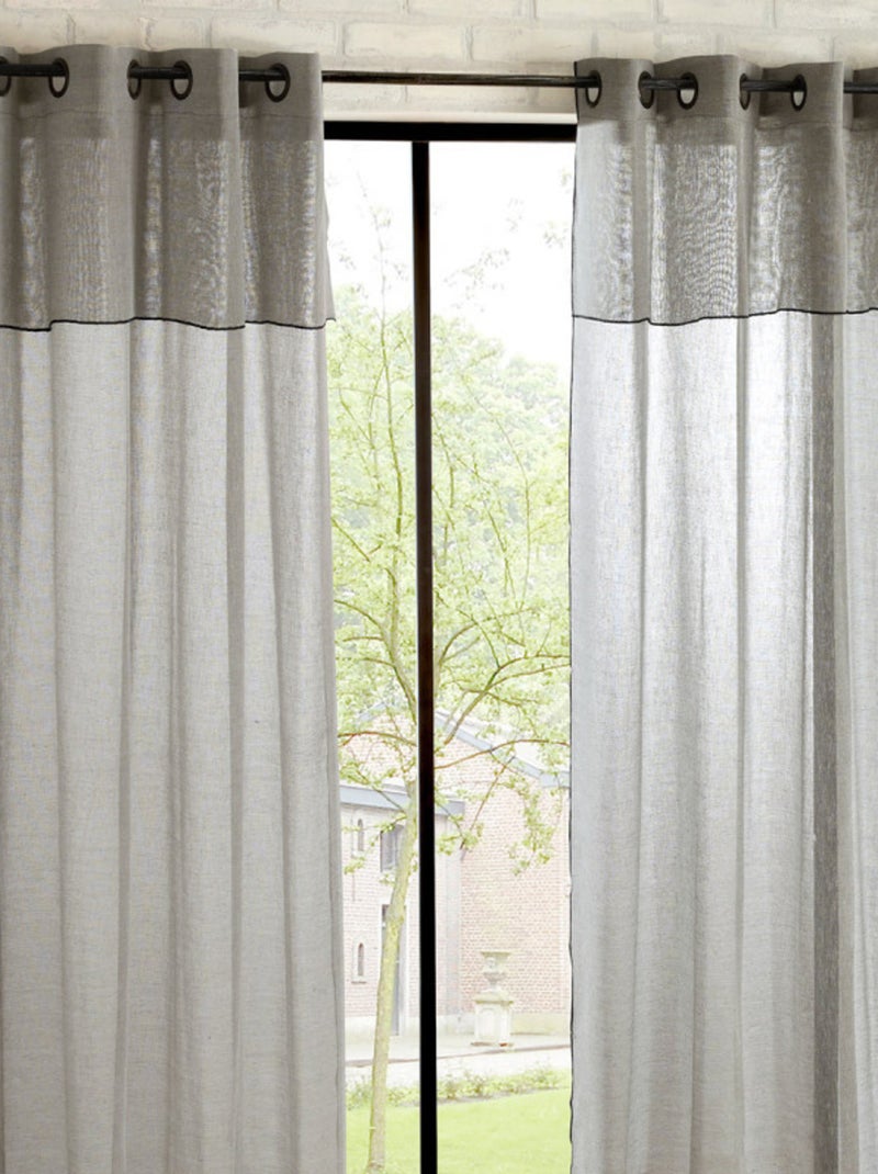 Voilages - Atmosphera - 100% Polyester Gris - Kiabi