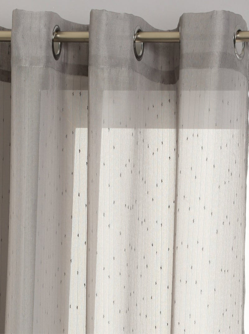 Voilages - Atmosphera - 100% Polyester Gris - Kiabi