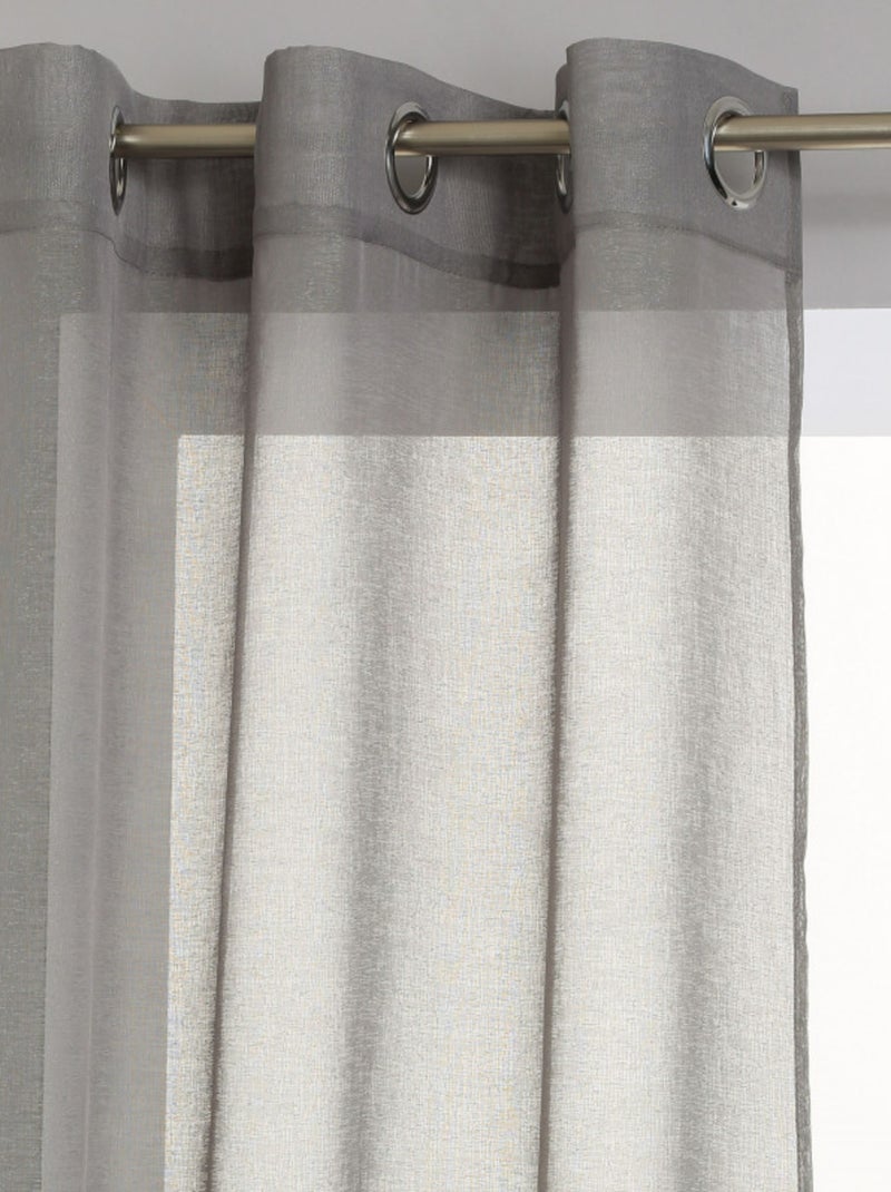 Voilages - Atmosphera - 100% Polyester Gris - Kiabi