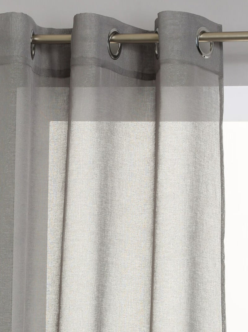Voilages - Atmosphera - 100% Polyester Gris - Kiabi