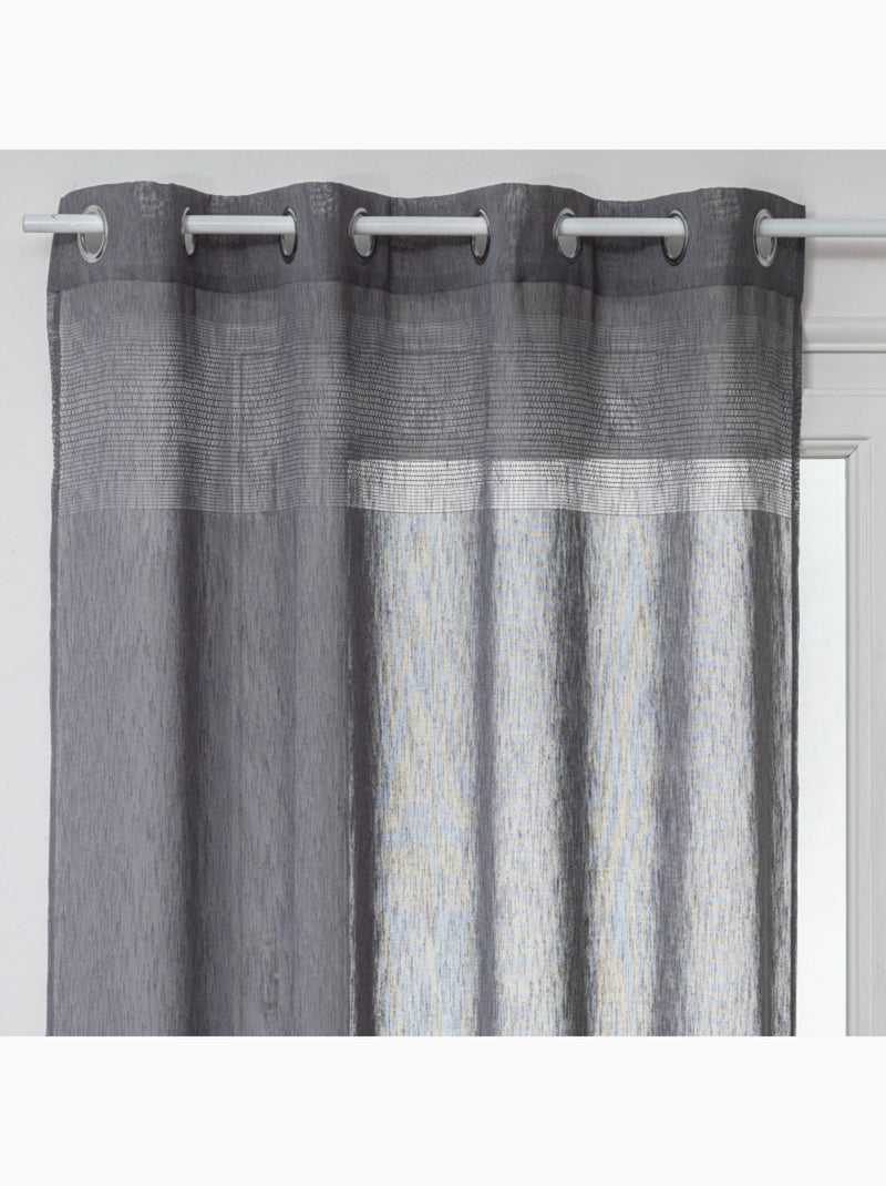 Voilages - Atmosphera - 100% Polyester Gris - Kiabi