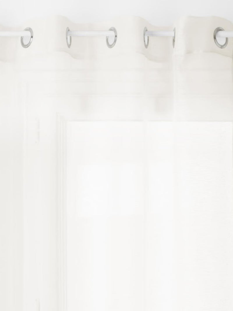 Voilages - Atmosphera - 100% Polyester Ivoire - Kiabi