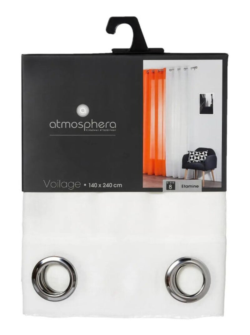 Voilages - Atmosphera - 100% Polyester Ivoire - Kiabi