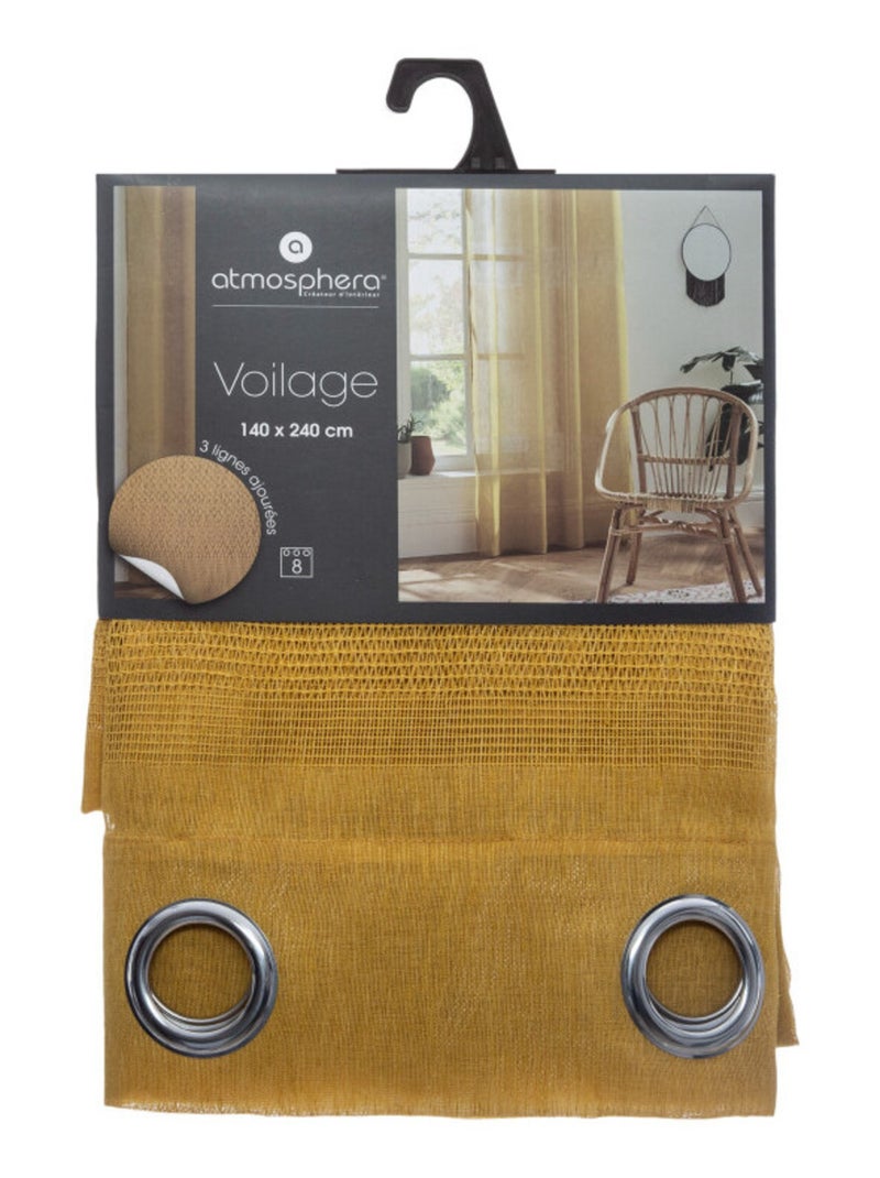 Voilages - Atmosphera - 100% Polyester Jaune foncé - Kiabi
