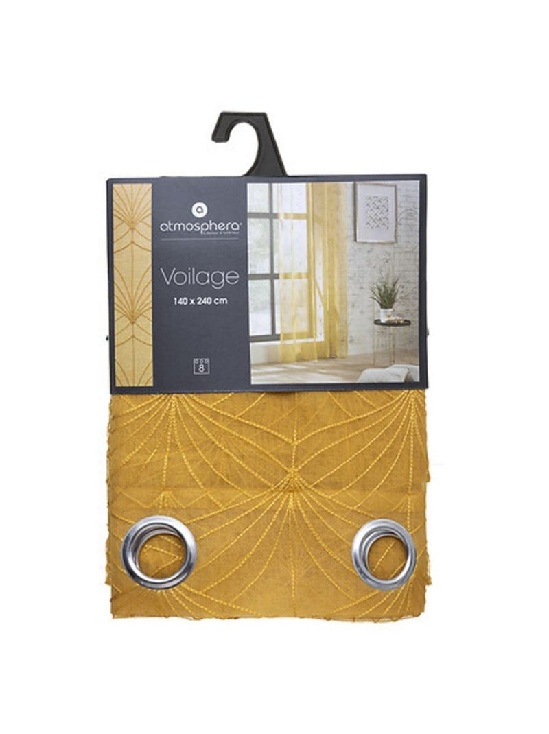Voilages - Atmosphera - 100% Polyester Jaune - Kiabi