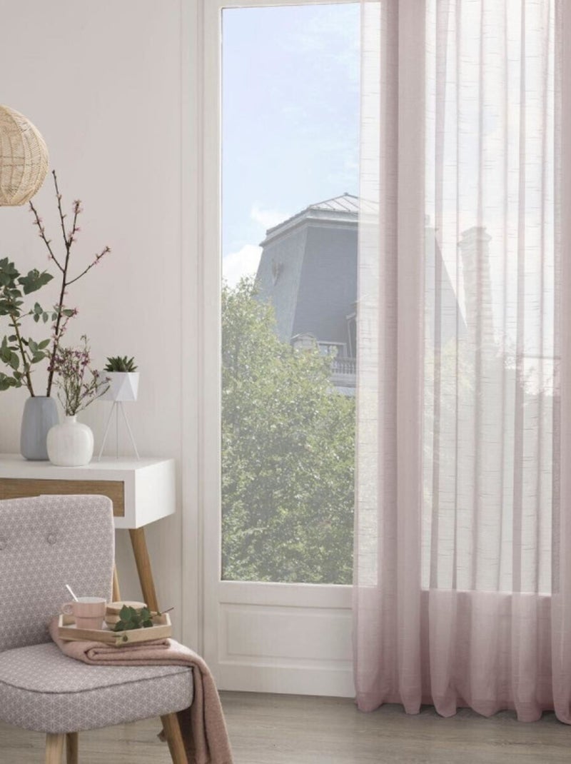 Voilages - Atmosphera - 100% Polyester Rose - Kiabi