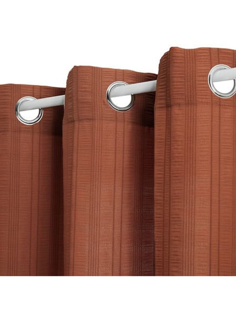 Voilages - Atmosphera - 100% Polyester Terracotta - Kiabi