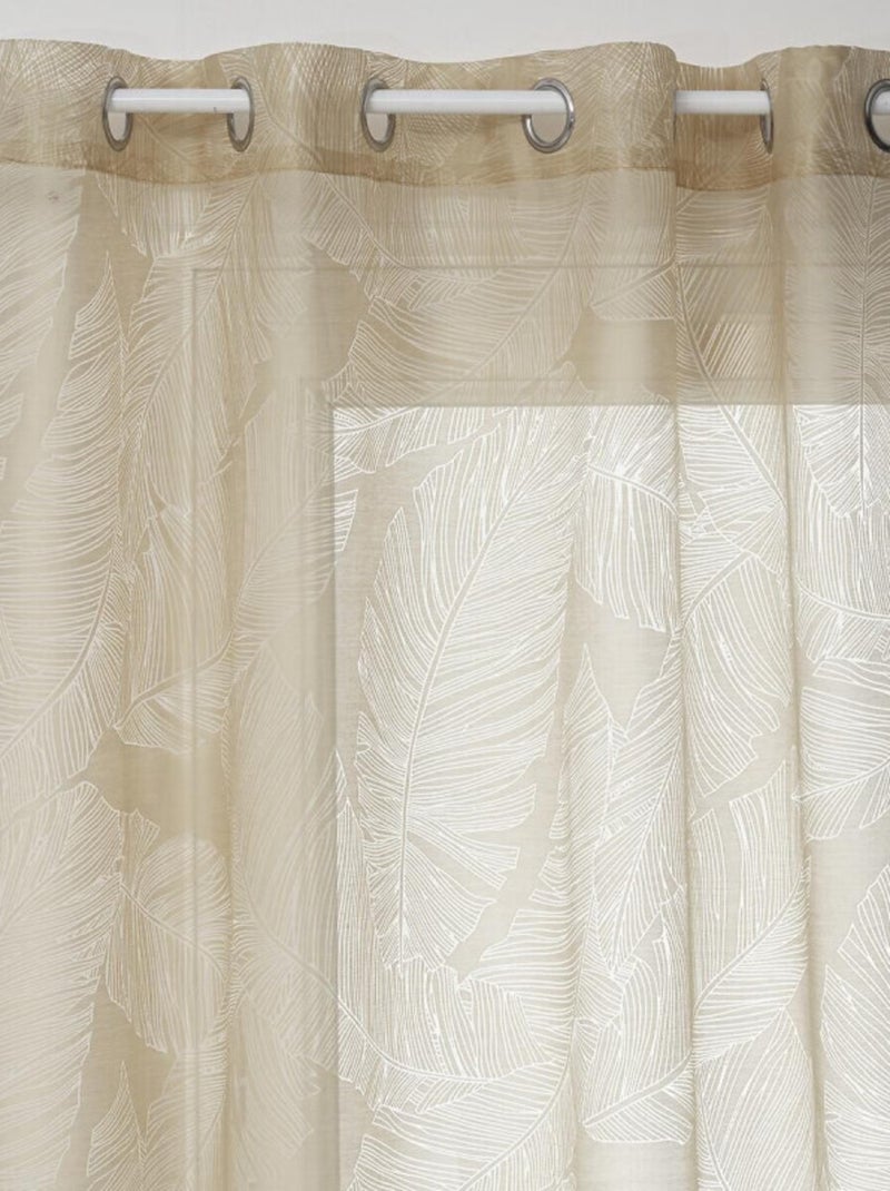 Voilages - Atmosphera - Polyester Beige chiné - Kiabi