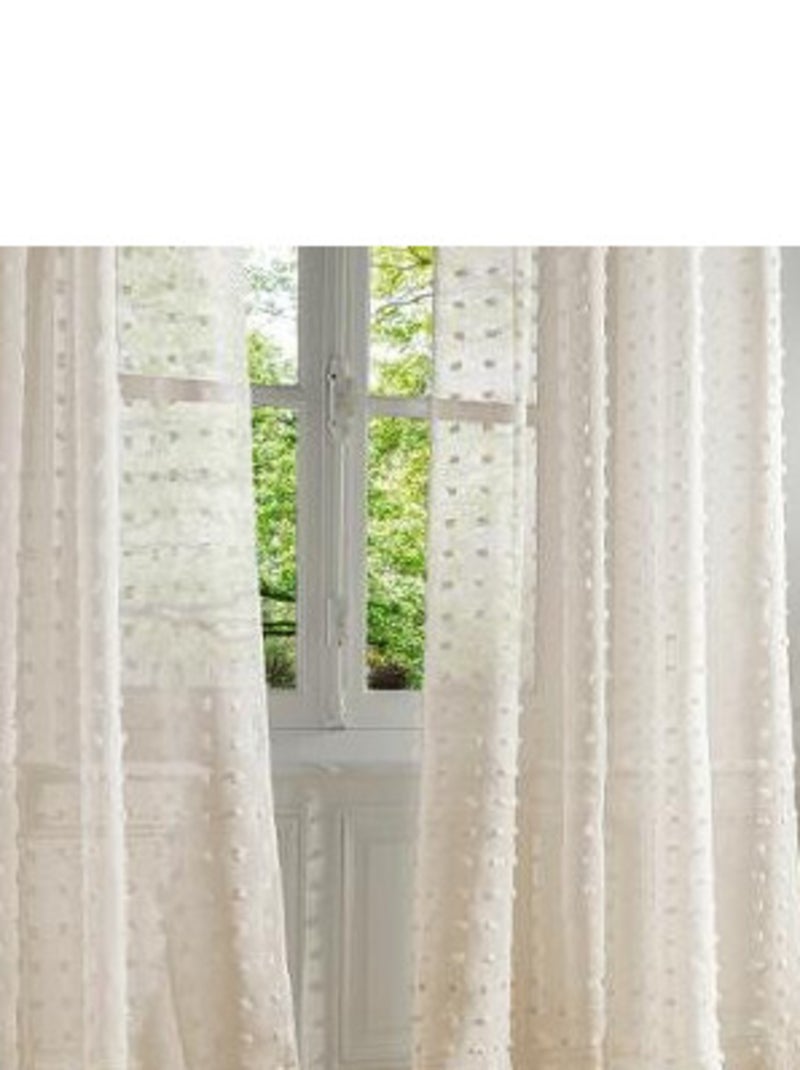 Voilages - Atmosphera - Polyester Beige chiné - Kiabi