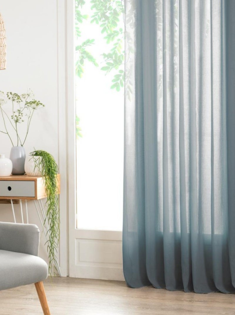 Voilages - Atmosphera - Polyester Bleu gris - Kiabi