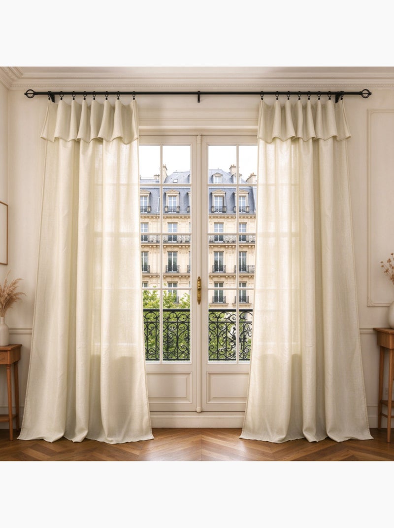 Voilages - coton pur - 100% polyester Beige - Kiabi