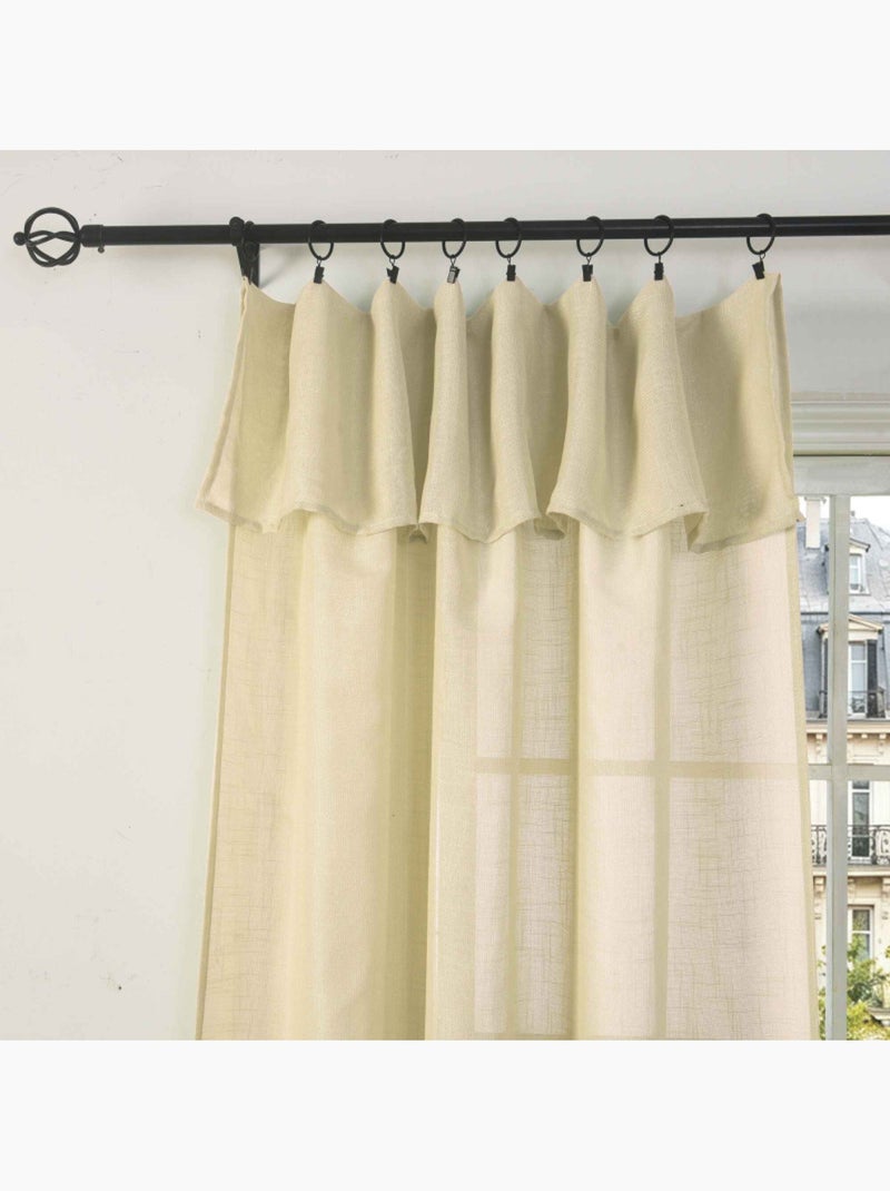 Voilages - coton pur - 100% polyester Beige - Kiabi