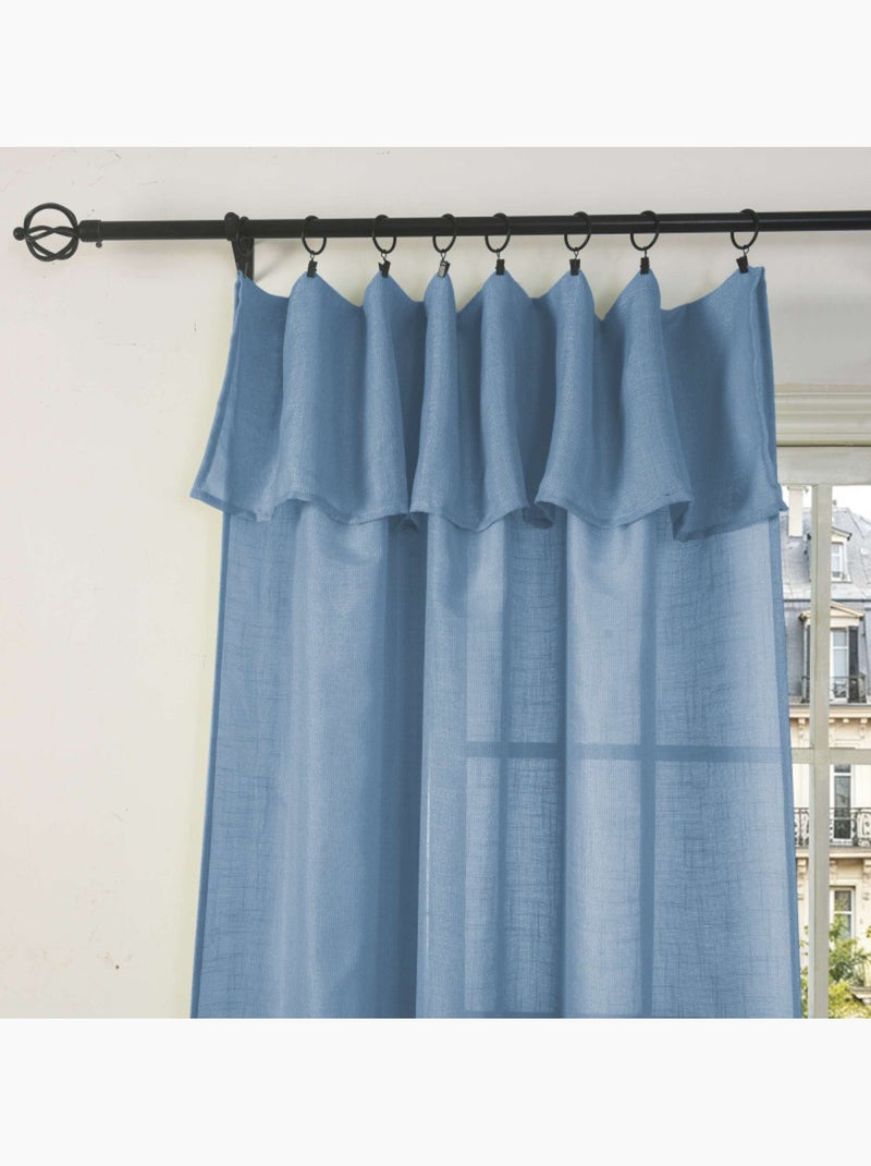 Voilages - coton pur - 100% polyester Bleu - Kiabi