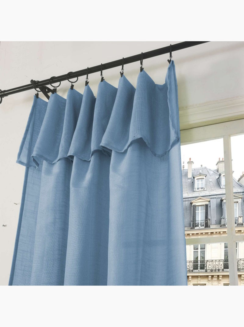 Voilages - coton pur - 100% polyester Bleu - Kiabi