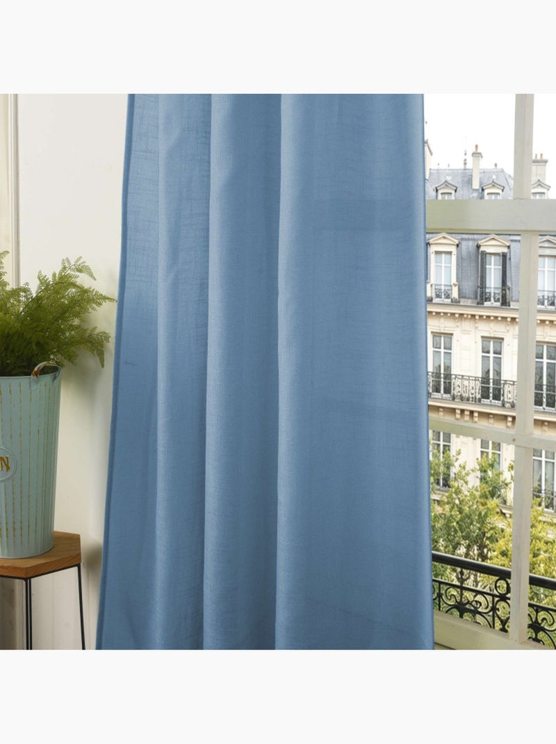 Voilages - coton pur - 100% polyester Bleu - Kiabi