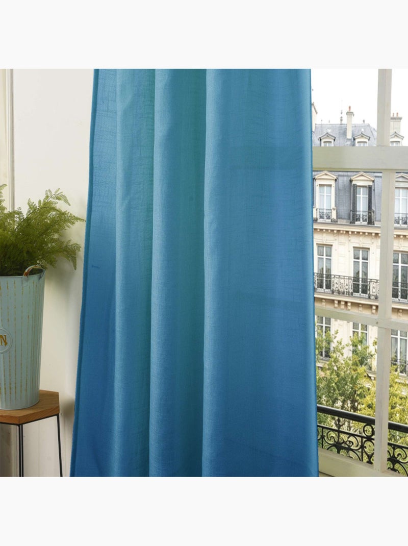 Voilages - coton pur - 100% polyester Bleu paon - Kiabi