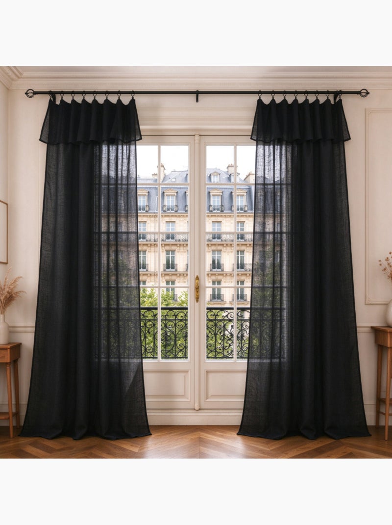 Voilages - coton pur - 100% polyester Marron foncé - Kiabi