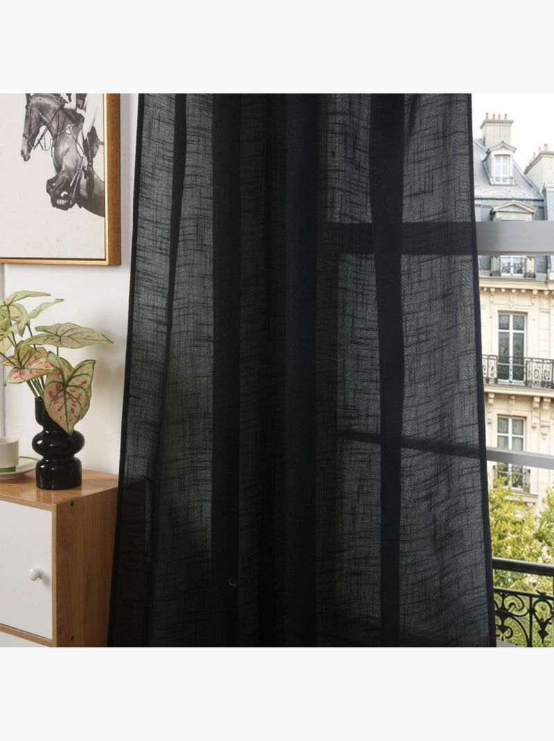 Voilages - coton pur - 100% polyester Marron foncé - Kiabi