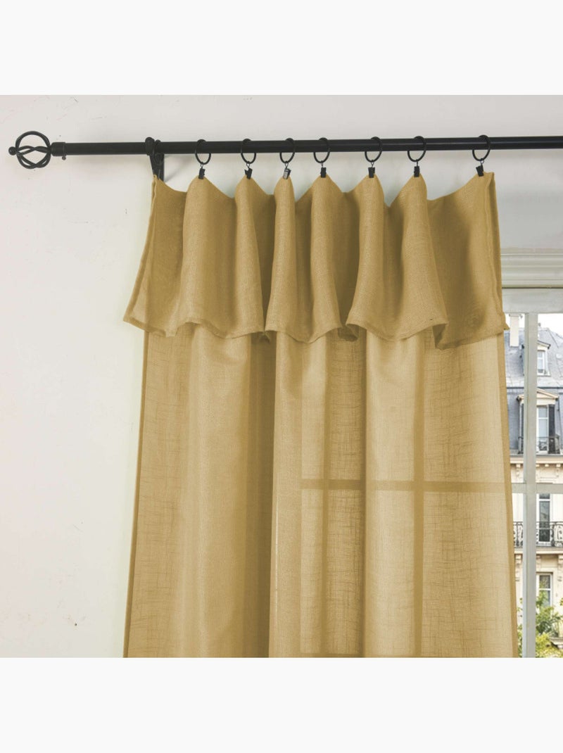 Voilages - coton pur - 100% polyester Miel - Kiabi