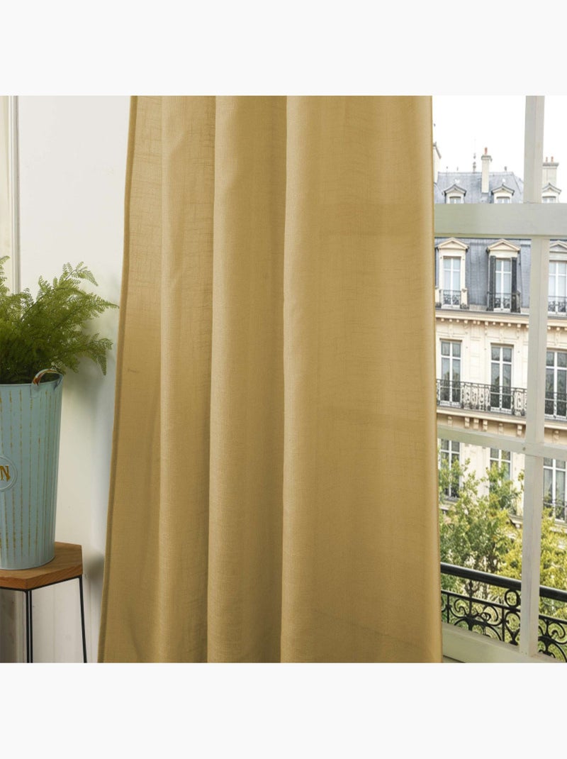 Voilages - coton pur - 100% polyester Miel - Kiabi