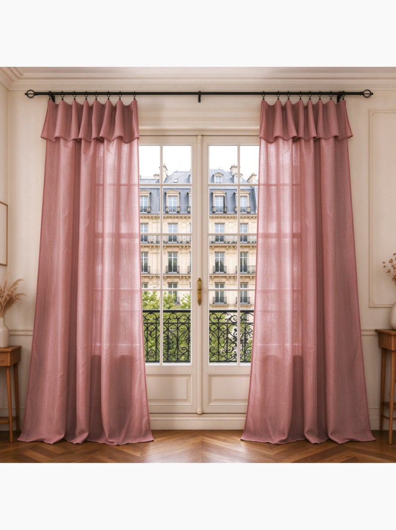 Voilages - coton pur - 100% polyester Rose - Kiabi
