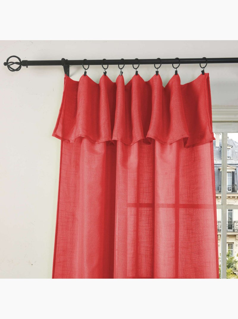 Voilages - coton pur - 100% polyester Rouge - Kiabi