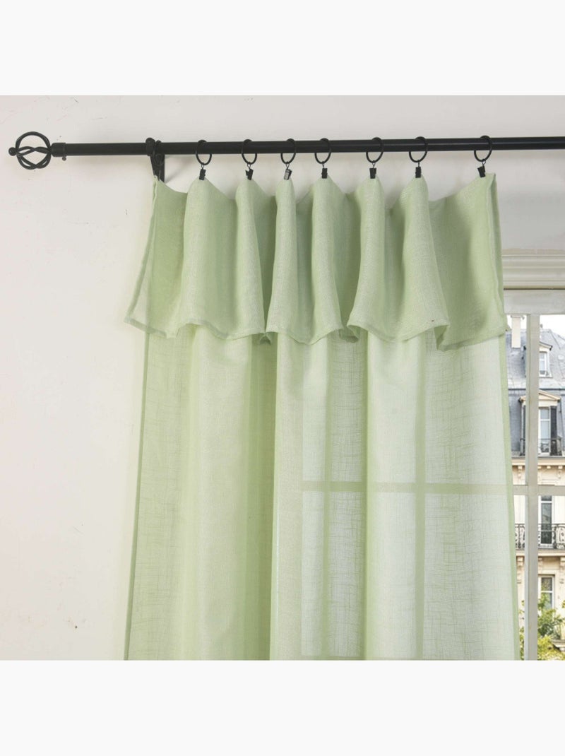 Voilages - coton pur - 100% polyester Vert clair - Kiabi