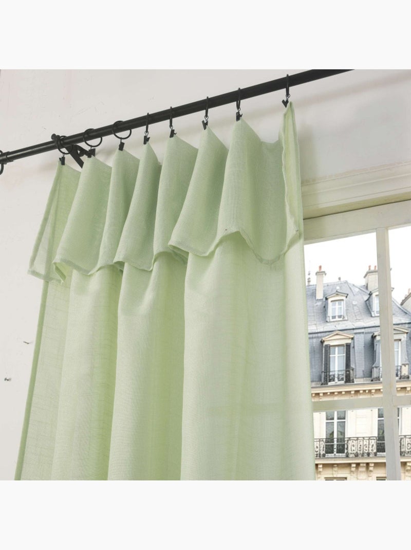 Voilages - coton pur - 100% polyester Vert clair - Kiabi