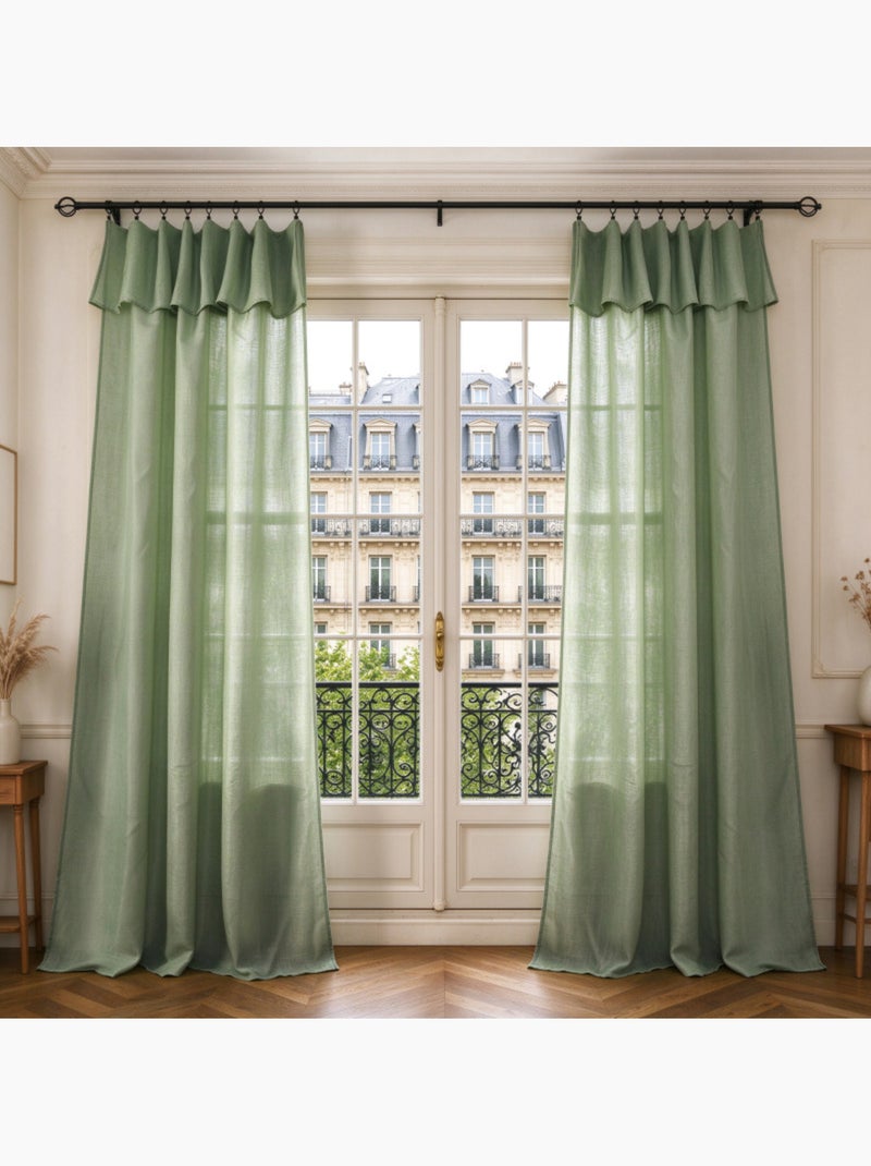 Voilages - coton pur - 100% polyester Vert - Kiabi