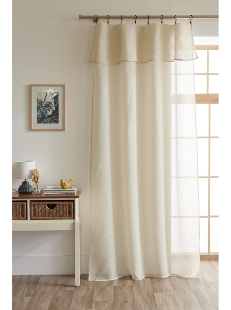 Voilages - Le Fil d'Ariane - 100% Polyester Beige sable - Kiabi